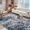 thumbnail image 1 of SIXHOME 9'x12' Area Rugs for Living Room Marble Swirl Abstract Rug Ultra Soft Washable Rugs for Bedroom Anti Slip Durable Carpet Home Decor for Dining Room Blue, 1 of 6