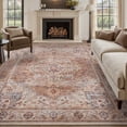 thumbnail image 1 of SIXHOME 9'x12' Eastern Classic Area Rug Washable Distressed Carpet Vintage Medallion Rugs for Living Room Bedroom Kitchen Dining Room Retro Neutral Home Decor Red, 1 of 8