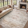 thumbnail image 1 of SIXHOME 9'x12' Vintage Distressed Eastern Classic Area Rug Washable Retro Medallion Carpet Neutral Oriental Traditional Rugs for Living Room Bedroom Kitchen Dining Room Home Decor Beige, 1 of 7