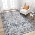 thumbnail image 1 of SIXHOME 9'x12' Area Rugs for Living Room Washable Rug Vintage Medallion Living Room Rug Distressed Soft Carpet Large Area Rugs for Bedroom Dinning Room Office Indoor Retro Home Decor Blue and Gray, 1 of 6