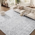 thumbnail image 1 of SIXHOME 9'x12' Area Rugs for Living Room Washable Rugs Boho Large Area Rug Modern Geometric Neutral Living Room Rug Carpet Soft Rugs for Bedroom Dining Room Office Home Decor Gray, 1 of 8