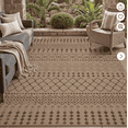 thumbnail image 1 of SIXHOME Outdoor Rugs 5'x7' Patio Porch, Traditional Vine Pattern Indoor Outdoor Rug, Balcony RV Garden Carpet Brown, 1 of 7