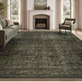 thumbnail image 1 of SIXHOME 9'x12' Area Rugs for Living Room, Washable Vintage Floral Rug, Soft Retro Distressed Indoor Carpet, Neutral Non-Slip Rug for Bedroom, Dining Room, Office and Home, Green, 1 of 7