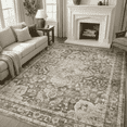 thumbnail image 1 of SIXHOME 9'x12'Area Rug Washable Distressed Vintage Medallion Rugs for Living Room Bedroom Home Decor Green, 1 of 7