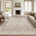 thumbnail image 1 of SIXHOME 9'x12' Rugs for Living Room Washable Area Rug Ombre Vintage Floral Carpet Soft Large Rug for Bedroom Dining Room Office Retro Home Decor Aesthetic Taupe, 1 of 7