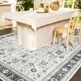 thumbnail image 1 of VUNATE Area Rugs for Living Room 8'x10' Washable Floor Carpet Soft Distressed Boho Floral Large Rugs for Bedroom Dining Room Non Slip Indoor Home Decor Gray, 1 of 5