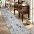 thumbnail image 1 of SIXHOME 3'x10' Runner Rug Machine Washable Runner Soft Modern Abstract Area Rug for Entryway Bedroom Kitchen Laundry Room Bathroom Aesthetic Home Decor Neutral Navy Blue Runner, 1 of 5