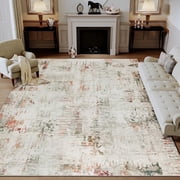 SIXHOME 6x9 Area Rugs for Living Room Modern Abstract Area Rugs Machine Washable Rugs Soft Neutral Carpet Rugs for Bedroom Dining Room Office Playroom Aesthetic Home Decor Non Slip Rug Colorful