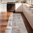 thumbnail image 1 of SIXHOME 2'x6' Runner Rug Machine Washable Runner Soft Modern Abstract Area Rug for Entryway Bedroom Kitchen Laundry Room Bathroom Aesthetic Home Decor Neutral Brown Runner, 1 of 5