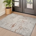 thumbnail image 1 of SIXHOME 2'x3' Door Mat Entryway Rugs Modern Abstract Area Rugs Machine Washable Rugs Soft Neutral Carpet Rugs for Bedroom Kitchen Entrance Aesthetic Home Decor Non Slip Rug Brown, 1 of 5