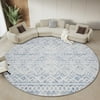 Size: 8' x 8' Round, Actual Color: Boho01-Blue