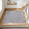 thumbnail image 1 of SIXHOME Non-Slip Carpet Stair Treads for Wooden Steps Plush Washable Stair Mats Indoor Peel and Stick Reusable Adhesive Stair Rugs 31"x31" Grey Stair Landing Mats, 1 of 6