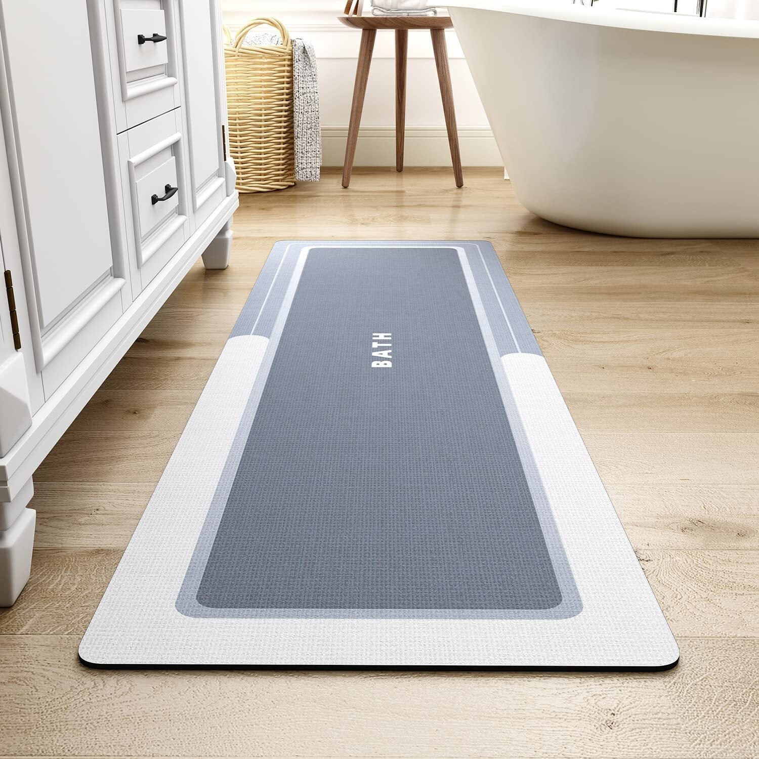 Absorbent Bath Mat, Diatomaceous Rubber Non Slip Quick Dry Super Absorbent  Thin Bathroom Rugs Fit Under Door-Washable Bathroom Floor Mats-Shower Rug  for in Front of Bathtub, Shower 2024 - $18.99