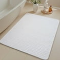 thumbnail image 1 of SIXHOME Bathroom Rugs Non Slip Bath Mat Chenille Soft Absorbent Quick Dry Bath Rugs for Bathroom Floor with Rubber Backing Machine Washable Bathmat Boho Bathroom Decor 17"x24" White, 1 of 8