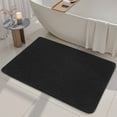 thumbnail image 1 of SIXHOME Bathroom Rugs Non Slip Bath Mat Chenille Soft Absorbent Quick Dry Bath Rugs for Bathroom Floor with Rubber Backing Machine Washable Bathmat Boho Bathroom Decor 17"x40" Black, 1 of 8