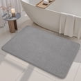 thumbnail image 1 of SIXHOME Bathroom Rugs Non Slip Bath Mat Chenille Soft Absorbent Quick Dry Bath Rugs for Bathroom Floor with Rubber Backing Machine Washable Bathmat Boho Bathroom Decor 17"x24" Grey, 1 of 8