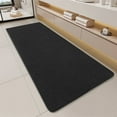 thumbnail image 1 of SIXHOME Bathroom Rugs Non Slip Bath Mat Chenille Soft Absorbent Quick Dry Bath Rugs for Bathroom Floor with Rubber Backing Machine Washable Bathmat Boho Bathroom Decor 17"x59" Black, 1 of 8