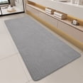 thumbnail image 1 of SIXHOME Bathroom Rugs Non Slip Bath Mat Chenille Soft Absorbent Quick Dry Bath Rugs for Bathroom Floor with Rubber Backing Machine Washable Bathmat Boho Bathroom Decor 17"x59" Grey, 1 of 8