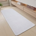 thumbnail image 1 of SIXHOME Bathroom Rugs Non Slip Bath Mat Chenille Soft Absorbent Quick Dry Bath Rugs for Bathroom Floor with Rubber Backing Machine Washable Bathmat Boho Bathroom Decor 17"x59" White, 1 of 8