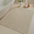 thumbnail image 1 of SIXHOME Bathroom Rugs Non Slip Bath Mat Chenille Soft Absorbent Quick Dry Bath Rugs for Bathroom Floor with Rubber Backing Machine Washable Bathmat Boho Bathroom Decor 17"x40" Beige, 1 of 8