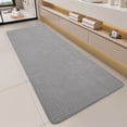 thumbnail image 1 of SIXHOME Bathroom Rugs Non Slip Bath Mat Chenille Soft Absorbent Quick Dry Bath Rugs for Bathroom Floor with Rubber Backing Machine Washable Bathmat Boho Bathroom Decor 24"x59" Grey, 1 of 8
