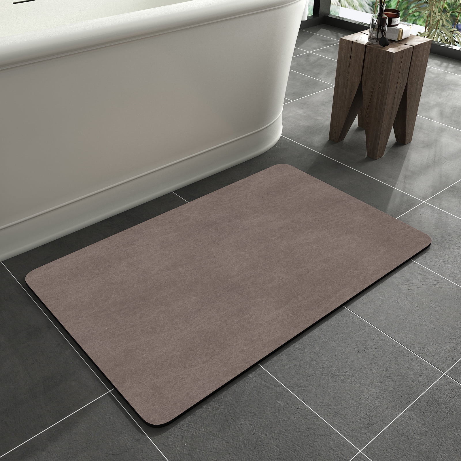 SIXHOME Bath Mats Rugs 20"x 32" Quick Dry Bath Mat Brown Bath Rug Super