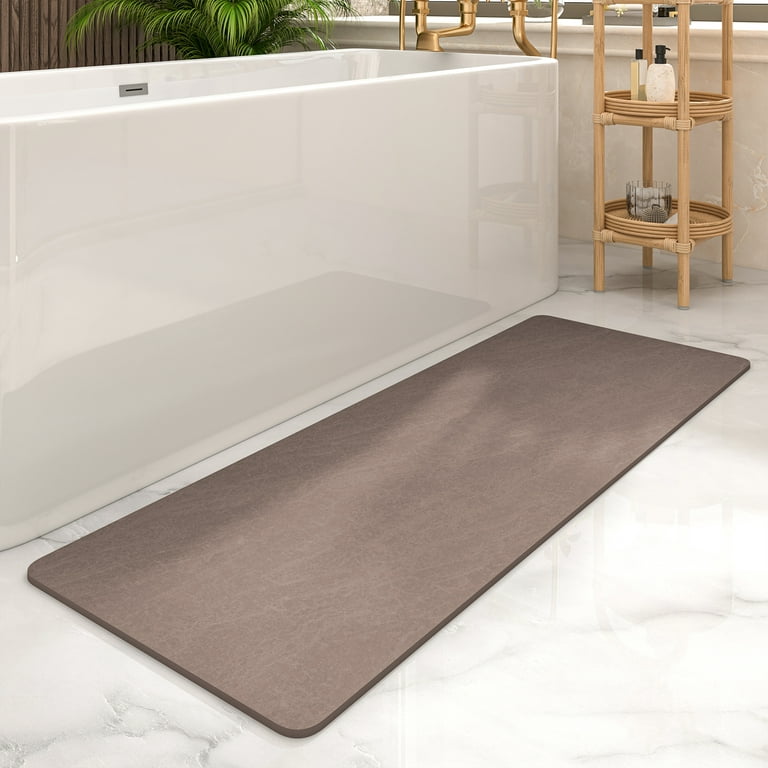 Bath-Mat-Rug, Super Absorbent Quick Dry Bath Mats for Bathroom Floor Non  Slip Bathroom Mats with Rubber Backing, Ultra Thin Bathroom Rugs Fit Under