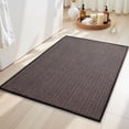 thumbnail image 1 of SIXHOME Bathroom Rugs Non Slip Bath Mat Super Absorbent Woven Braided Bathmat Thin Soft Quick Dry Bath Rugs with Rubber Backing Machine Washable Farmhouse Bathroom Mats Fits Under Door 24"x35" Black, 1 of 7