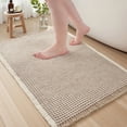 thumbnail image 1 of SIXHOME Bathroom Rugs Waffle Bath Rug Super Soft Absorbent Non Slip Bath Mat Beside Tub Rubber Backed Machine Washable Bathroom Rugs with Tassels Boho Bathroom Decor 20" x 32" Beige, 1 of 7
