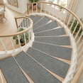 thumbnail image 1 of SIXHOME Non Slip Stair Treads for Wooden Steps 15 Pack 8"x30" Natural Woven Stair Rugs Carpet Stair Tread Rubber Backing Washable Polyester Stair Mats Set Indoor Gray, 1 of 6