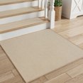 thumbnail image 1 of SIXHOME Non Slip Stair Treads for Wooden Steps Square Natural Woven Carpet Stair Tread Rubber Backing Washable Polyester Stair Rugs Stair Mats Indoor for Stairs and Landing Beige, 1 of 6