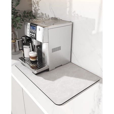 SIXHOME Coffee Mat Quick Absorbent Hide Stain Kitchen Counter Mat Waterproof Rubber Backed Coffee Bar Accessories Fit Under Coffee Maker Coffee Pot Espresso