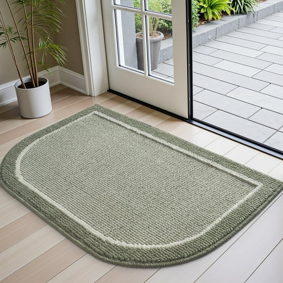 SIXHOME Door Mat Welcome Mat 24"x35" Non-Slip Front Door Mat Absorbent Low Profile Dirt Trapper Indoor Door Mat Ouside Entryway Rug Soft Machine Washable Floor Mat Sage
