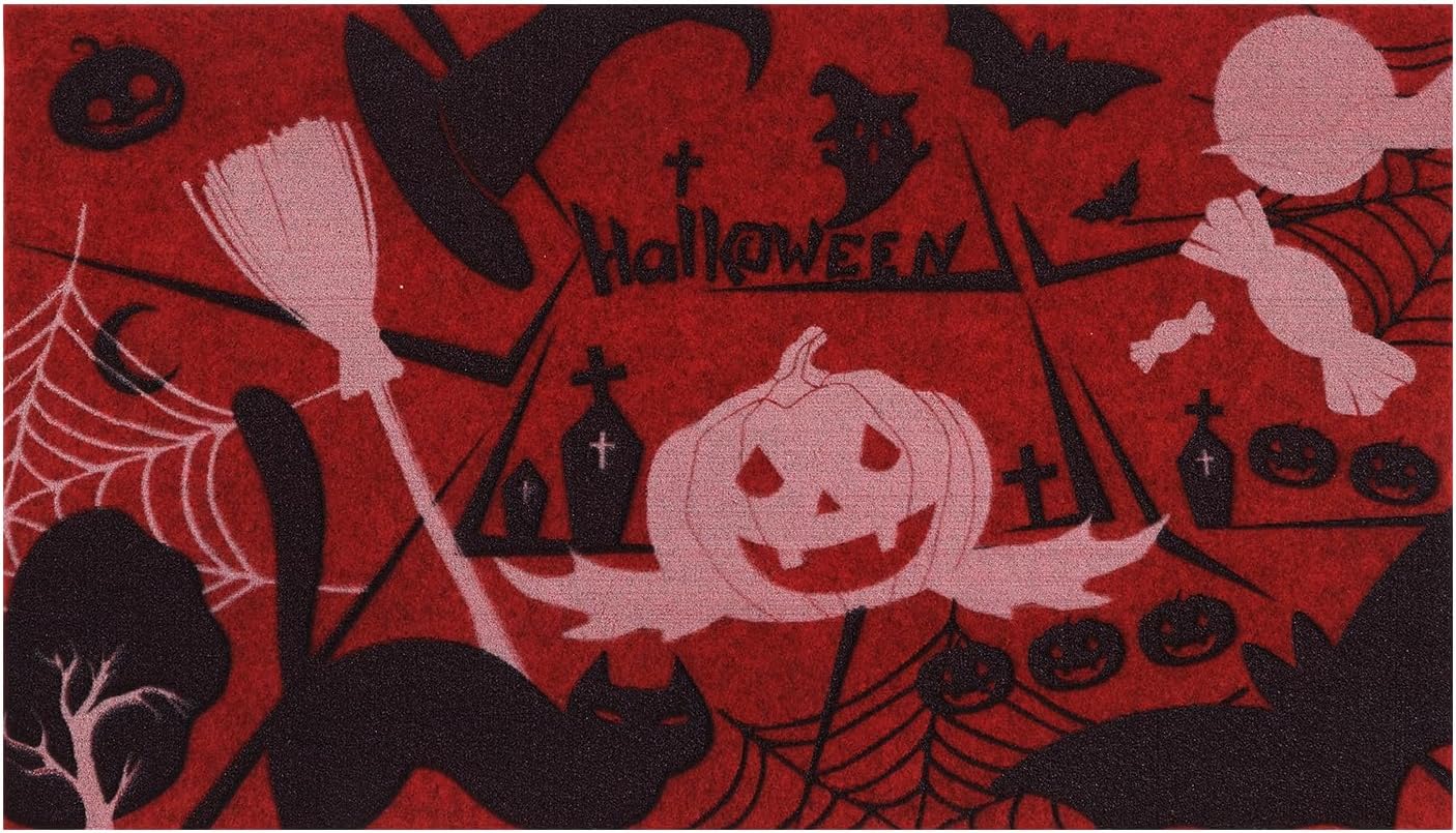 SIXHOME Halloween Doormat Mat Non Slip Outdoor Mat Rubber