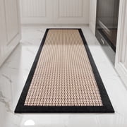 SIXHOME Kitchen Mat 23.6x39.4 Kitchen Rugs Non-Skid Twill Kitchen Floor Mats Washable Small Throw Rug for in Front of Sink Black Brown