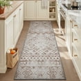 thumbnail image 1 of SIXHOME Kitchen Rugs 2'x6' Runner Rug Washable Boho Area Rug Runner Non Slip Absorbent Dark Brown Rug Runner for Laundry Room Bathroom Hallway Bedroom Entryway with Non Slip Rubber Backing, 1 of 5