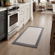 SIXHOME Kitchen Rugs 20"x32" Non-Slip Kitchen Mat, Washable Absorbent Small Throw Rug for Kitchen Floor, Twill Decor Mats in Gray Brown