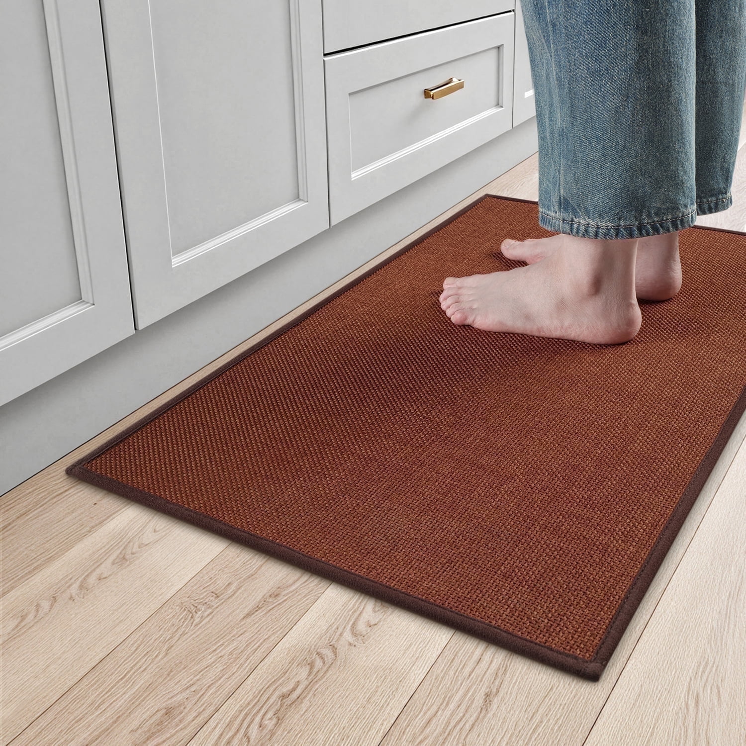 DEXI Kitchen Rug Anti Fatigue Ats For Floor, 24x59 Non Skid Cushioned Cofort Standing Desk