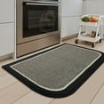 thumbnail image 1 of SIXHOME Non-Slip Kitchen Rug, Washable 20"x40" Twill Floor Mat, Half Circle Design for Sink, Laundry, Brown, 1 of 7