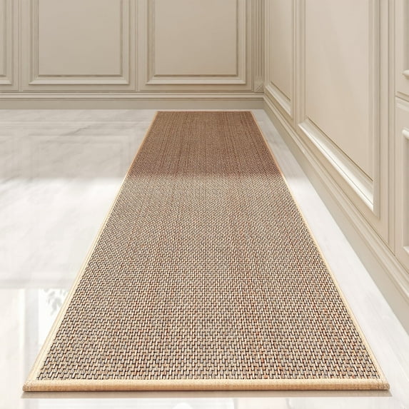 SIXHOME Kitchen Rugs Non Slip Washable Kitchen Mat Absorbent Kitchen Floor Mats Rubber Backed Small Rugs for Kitchen Front of Sink 20"x32" Beige Brown