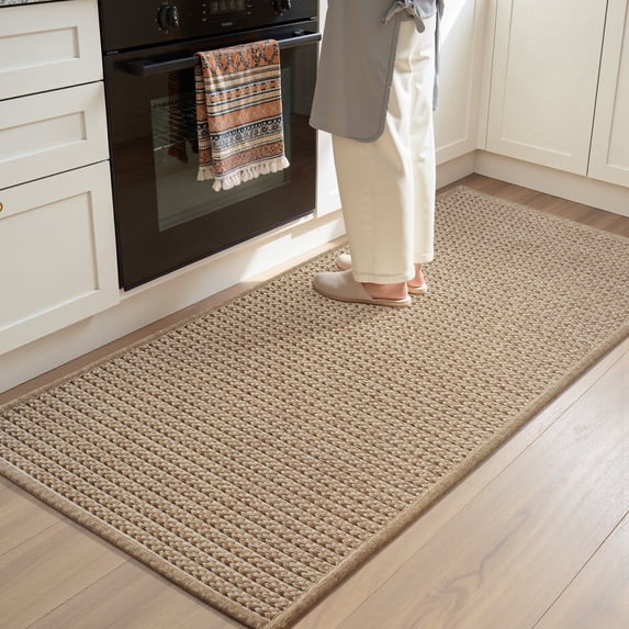 SIXHOME 20" x 70" Kitchen Rug and Mat Nonslip Indoor Floor Rug Beige