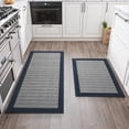 thumbnail image 1 of SIXHOME 2-Piece Non-Slip Kitchen Rug Set, Washable Absorbent Mats, 19.7"x31.5"+19.7"x59", Blue, for Sink, Laundry, Hallway, 1 of 6