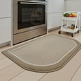 thumbnail image 1 of SIXHOME Non-Slip Kitchen Rug, Washable 17"x30" Kitchen Floor Mat, Half Circle Design for Sink, Laundry, Beige, 1 of 7