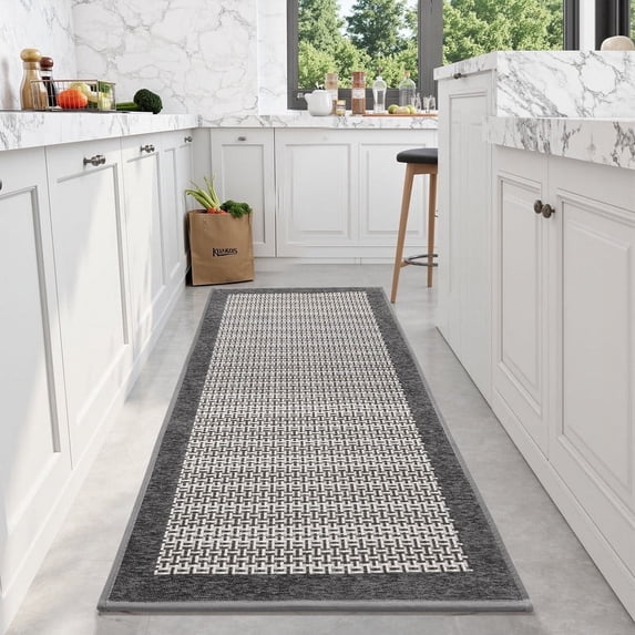 SIXHOME Non-Slip Kitchen Rug, Washable Absorbent Floor Mat, 19.7"x70.8", Gray, for Sink, Laundry, Hallway