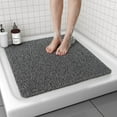 thumbnail image 1 of SIXHOME Non Slip Shower Mat for Shower Stall 24"x24" Square PVC Loofah Shower Stall Mat Quick Drying Shower Floor Mat with Comfortable Textured Surface Easy Cleaning Black, 1 of 6