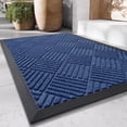 thumbnail image 1 of SIXHOME Outdoor Mat Non Slip Doormat 17"x30" Front Door Mat Outside Absorbent Rubber Welcome Mat Low Profile Dirt Trapper Indoor Outdoor Doormat Thicken Crosshatch Entryway Rug Floor Mat Light Blue, 1 of 8