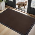 thumbnail image 1 of SIXHOME Outdoor Mat 32"x47" Front Door Mat Non Slip Rubber Doormat Low Profile Welcome Mat for Outside Absorbent Dirt Trapper Outdoor Doormat with Elastic Mesh Surface Heavy Duty Floor Mat Brown, 1 of 8
