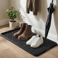 thumbnail image 1 of SIXHOME Heavy Duty Rubber Boot Tray Waterproof Non Slip Shoe Mat with Lip Durable Entryway Shoe Organizer Tray for Front Door Indoor Outdoor Muddy Shoes Storage 17“x27" Oval Black, 1 of 8