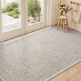 thumbnail image 1 of SIXHOME Outdoor Mat Non Slip Doormat 24"x47" Front Door Mat Outside Absorbent Rubber Welcome Mat Low Profile Dirt Trapper Indoor Outdoor Doormat Thicken Checker Entryway Rug Floor Mat Beige, 1 of 7
