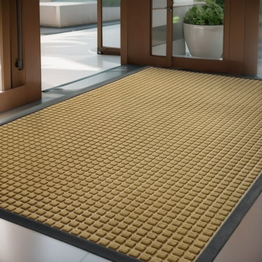 SIXHOME Outdoor Mat Non Slip Doormat 35"x59" Front Door Mat Outside Absorbent Rubber Welcome Mat Low Profile Dirt Trapper Indoor Outdoor Doormat Thicken Checker Entryway Rug Floor Mat Yellow
